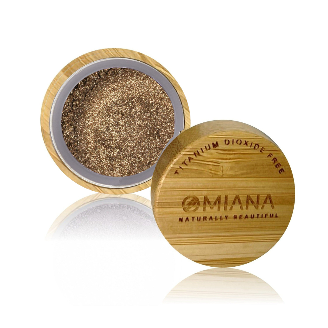 Omiana Mineral Loose Powder Eyeshadow  in Bamboo Container Titanium Dioxide Free