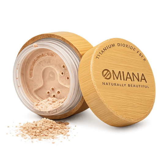 Titanium Dioxide Free Loose Powder Mineral Foundation in sustainable packaging | Omiana