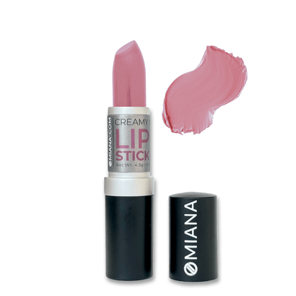 Omiana Natural Cosmetics Lipstick Matte Pink Creamy Mineral Lipstick - Titanium Dioxide-Free + Mica-Free Options!